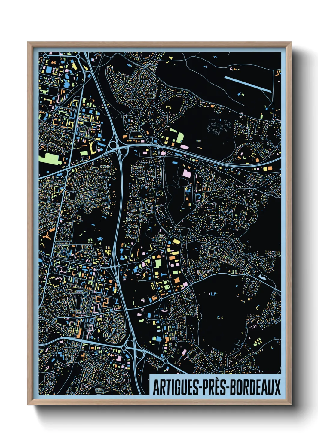 Un poster carteArtigues-près-Bordeaux