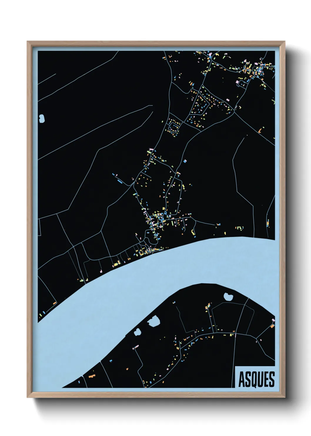 Une affiche de carte sur Asques