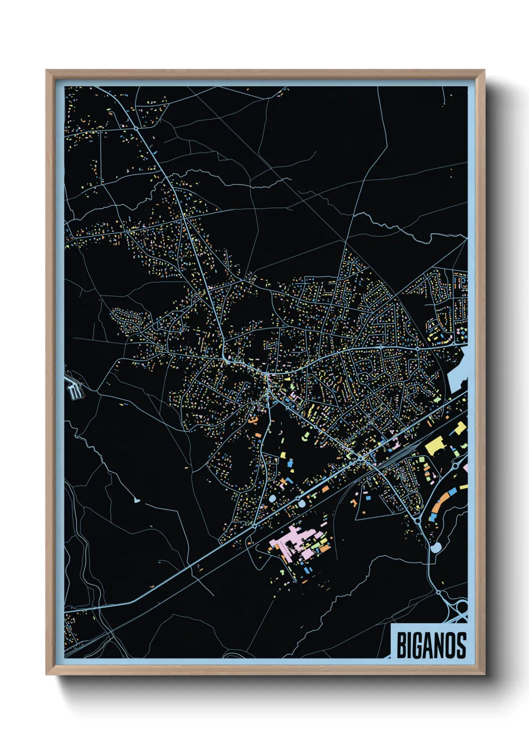 Une affiche de carte sur Biganos