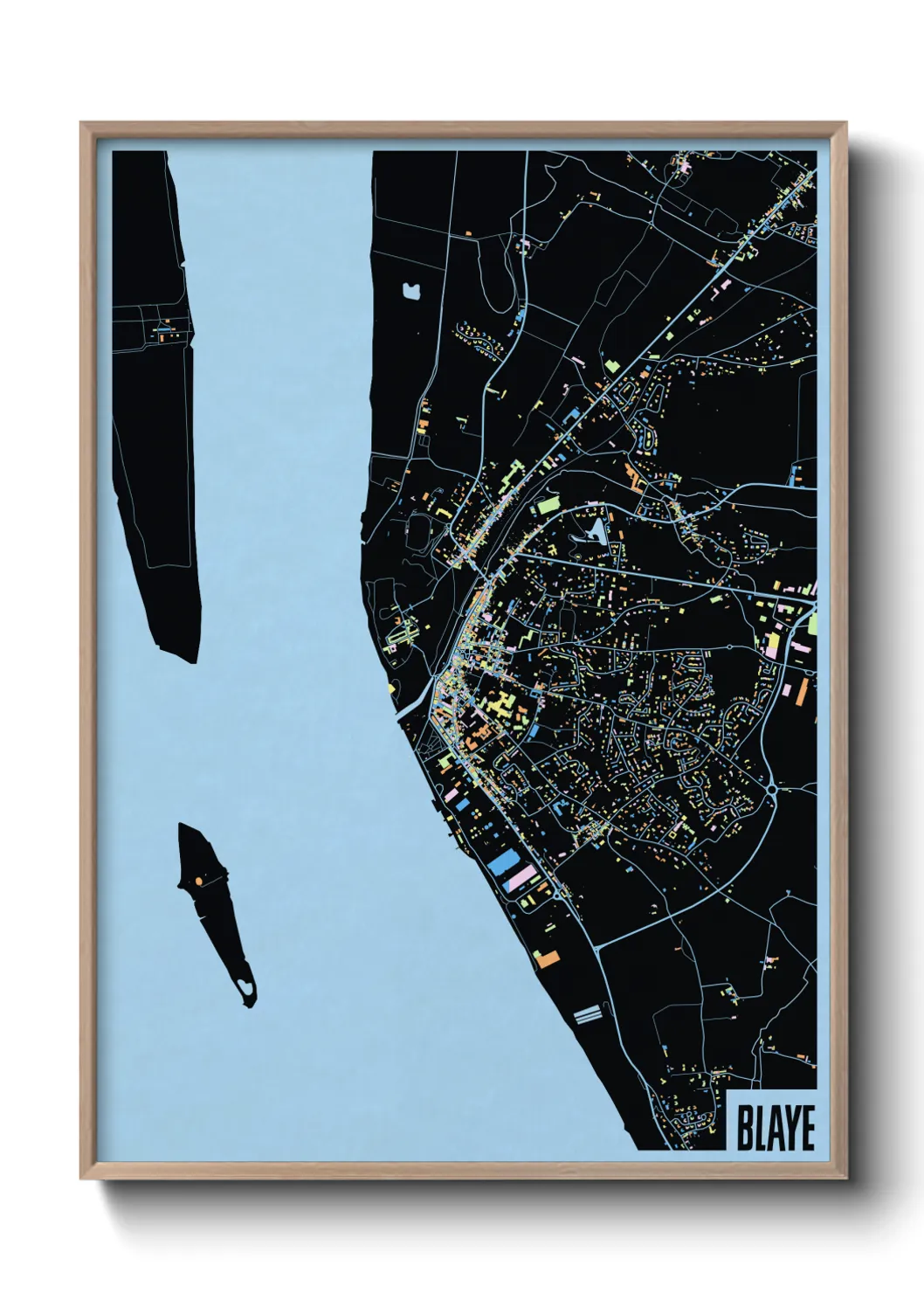 Une affiche de carte sur Blaye