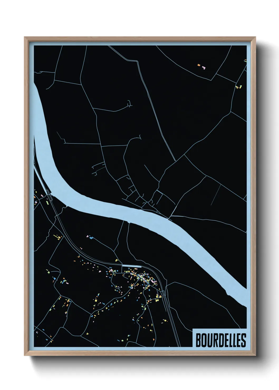 Une affiche de carte sur Bourdelles