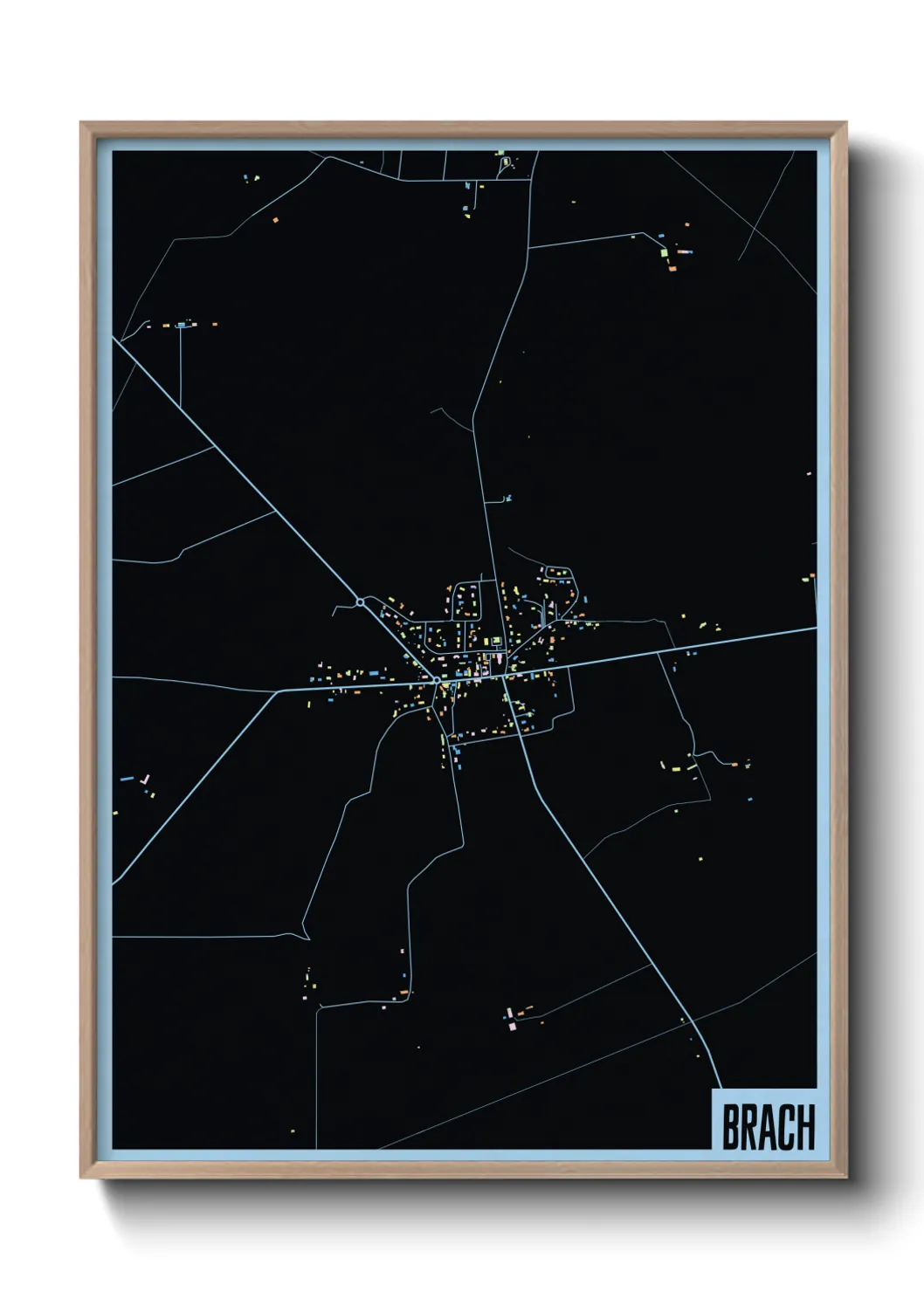 Une affiche de carte sur Brach