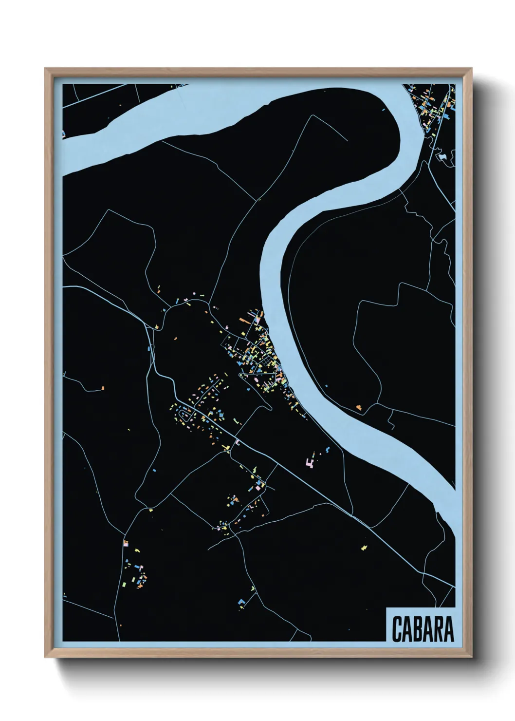 Une affiche de carte sur Cabara