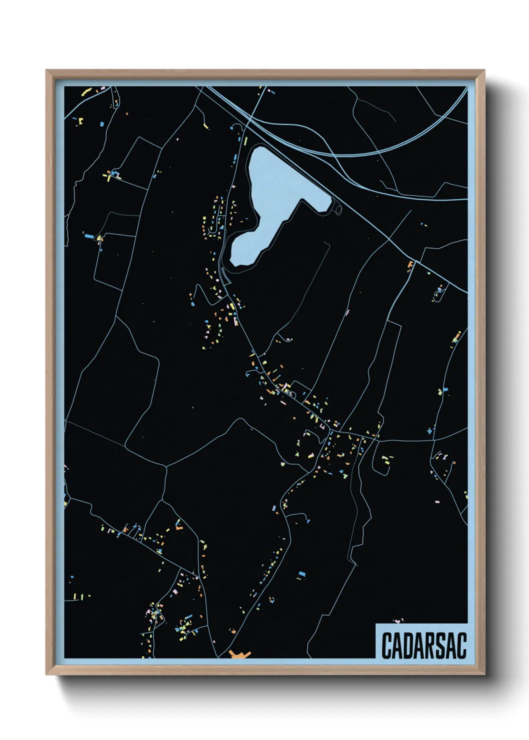 Une affiche de carte sur Cadarsac