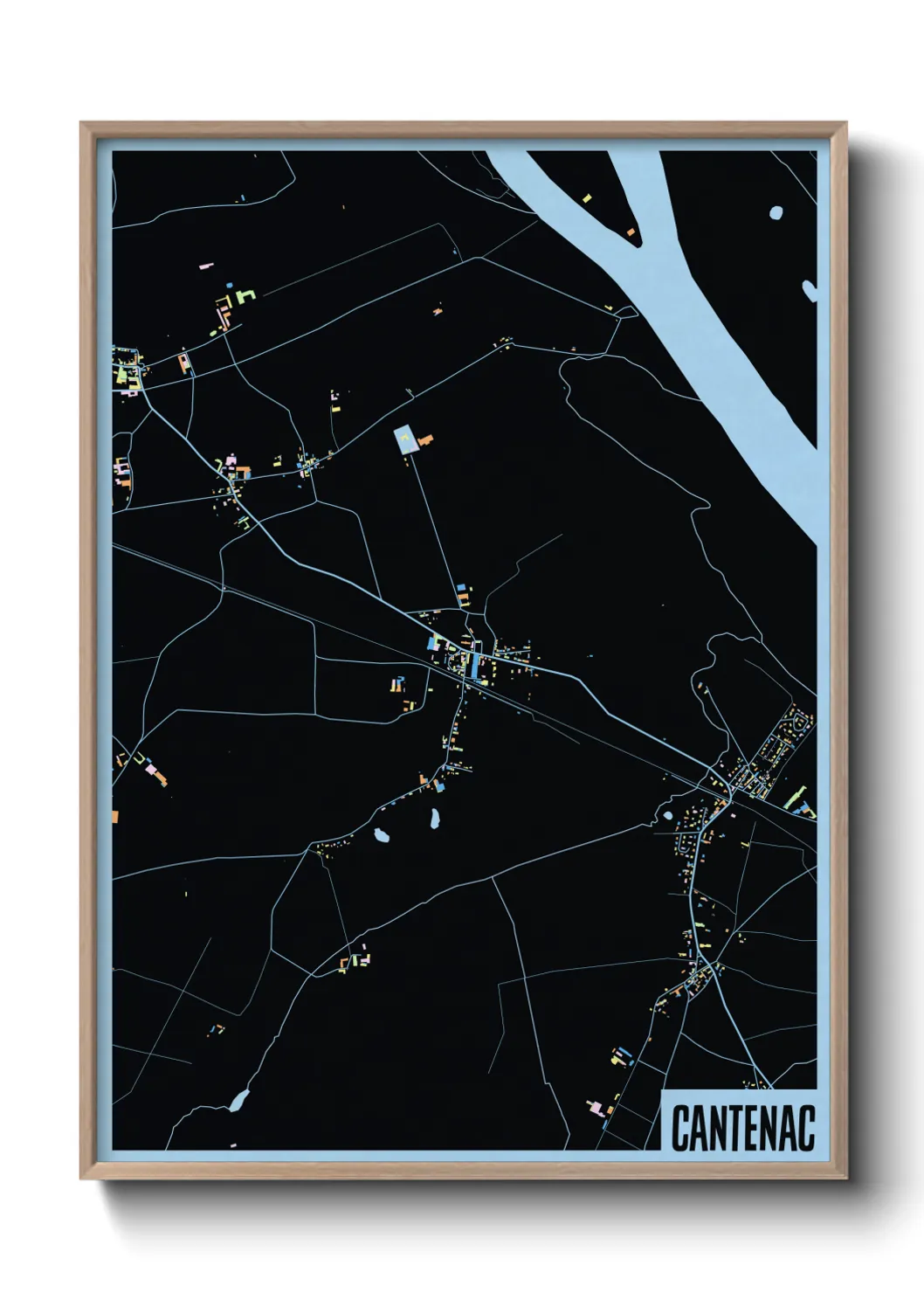 Une affiche de carte sur Cantenac