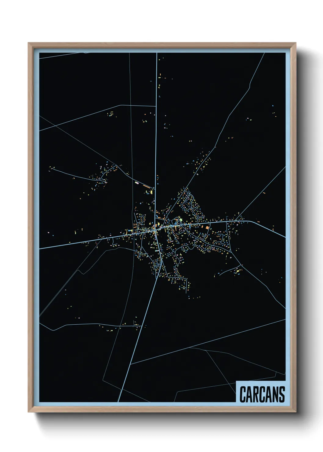 Une affiche de carte sur Carcans