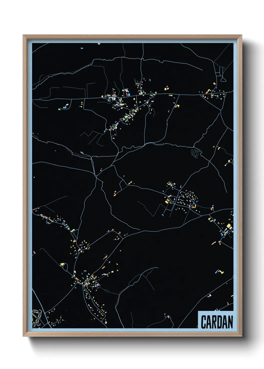 Une affiche de carte sur Cardan