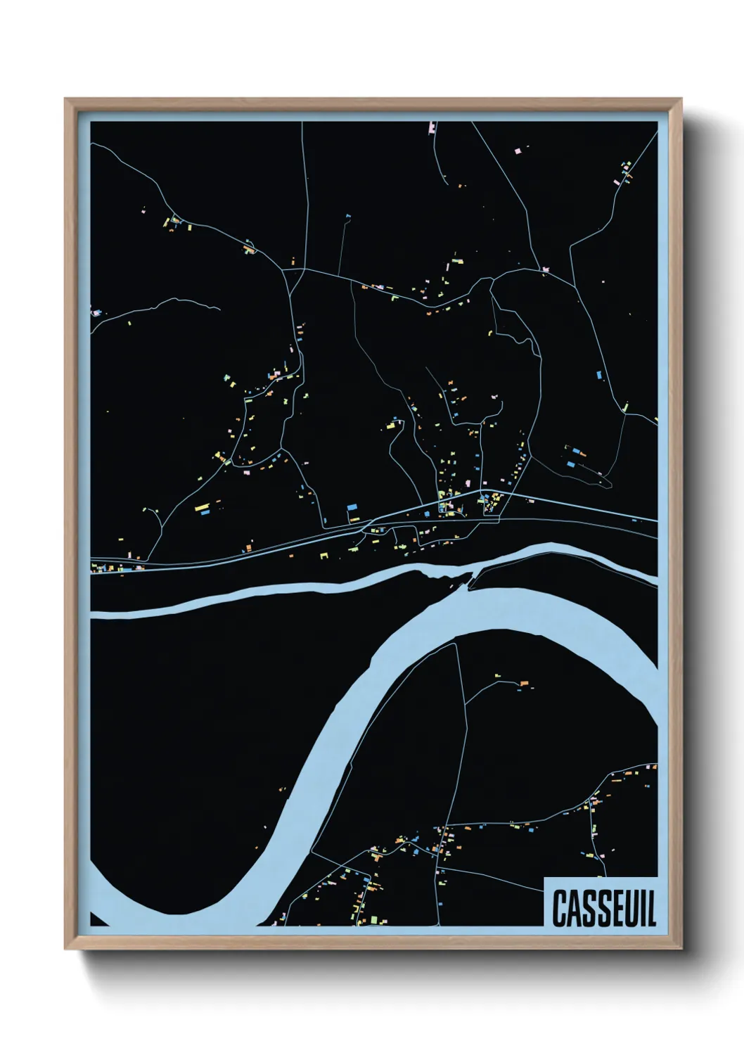 Une affiche de carte sur Casseuil