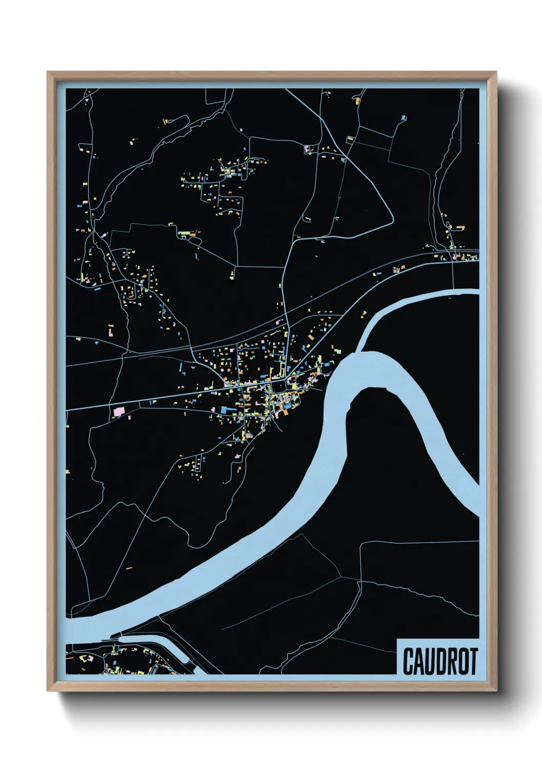 Une affiche de carte sur Caudrot