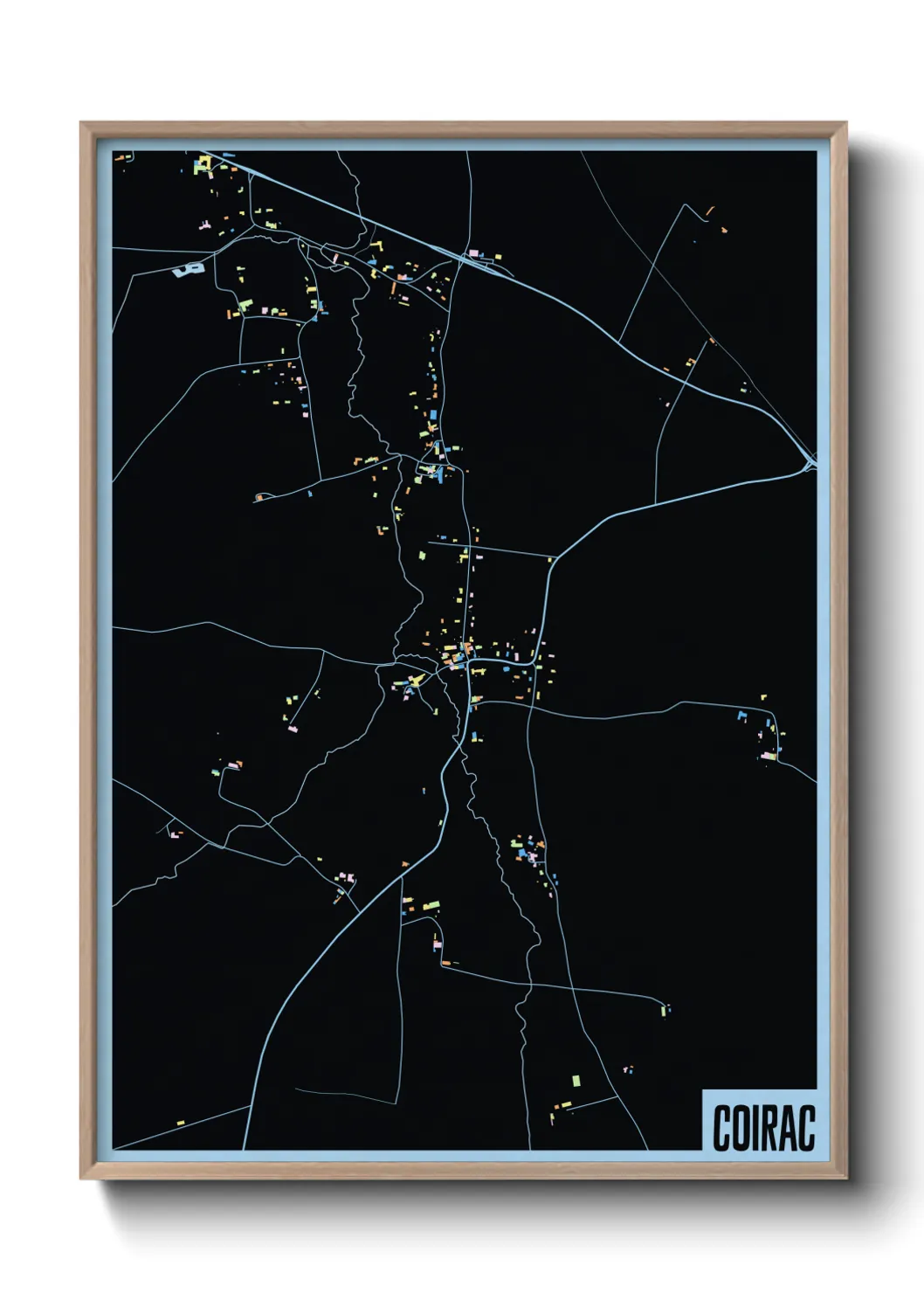 Une affiche de carte sur Coirac