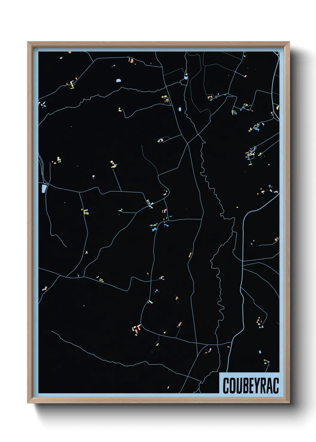 Une affiche de carte sur Coubeyrac