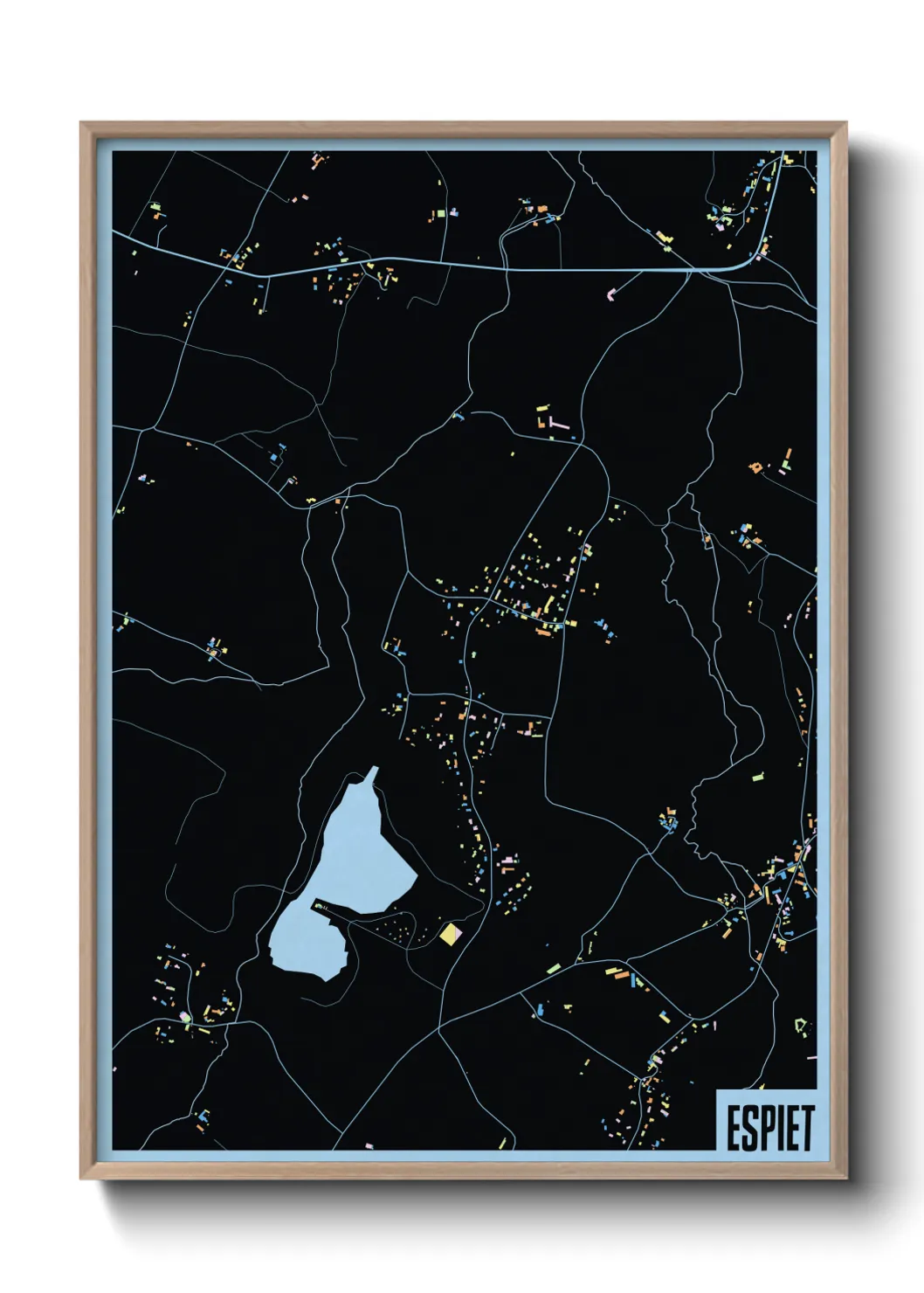 Une affiche de carte sur Espiet