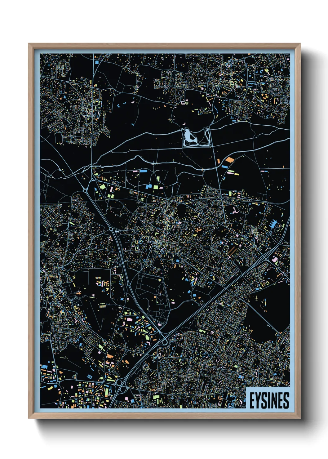 Une affiche de carte sur Eysines