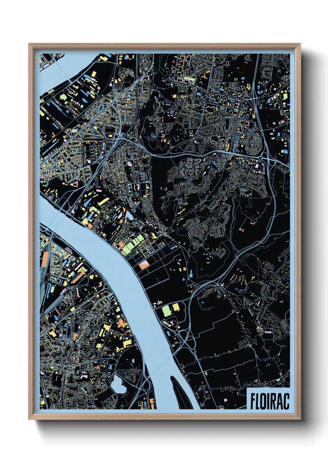 Une affiche de carte sur Floirac