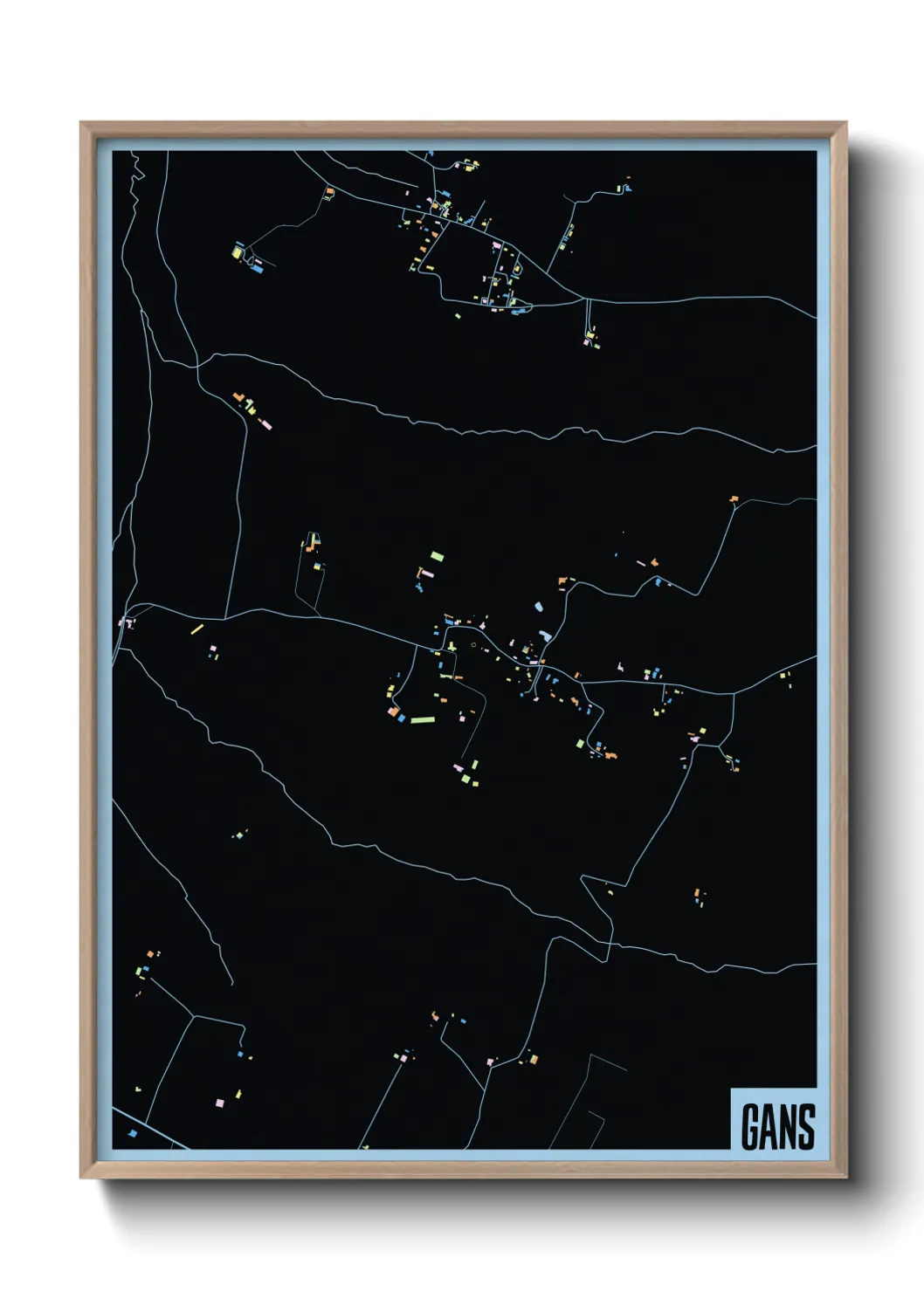 Une affiche de carte sur Gans