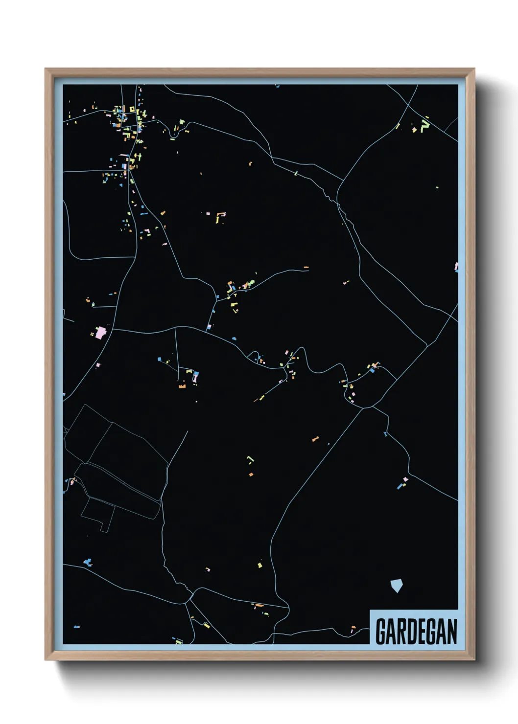 Une affiche de carte sur Gardegan