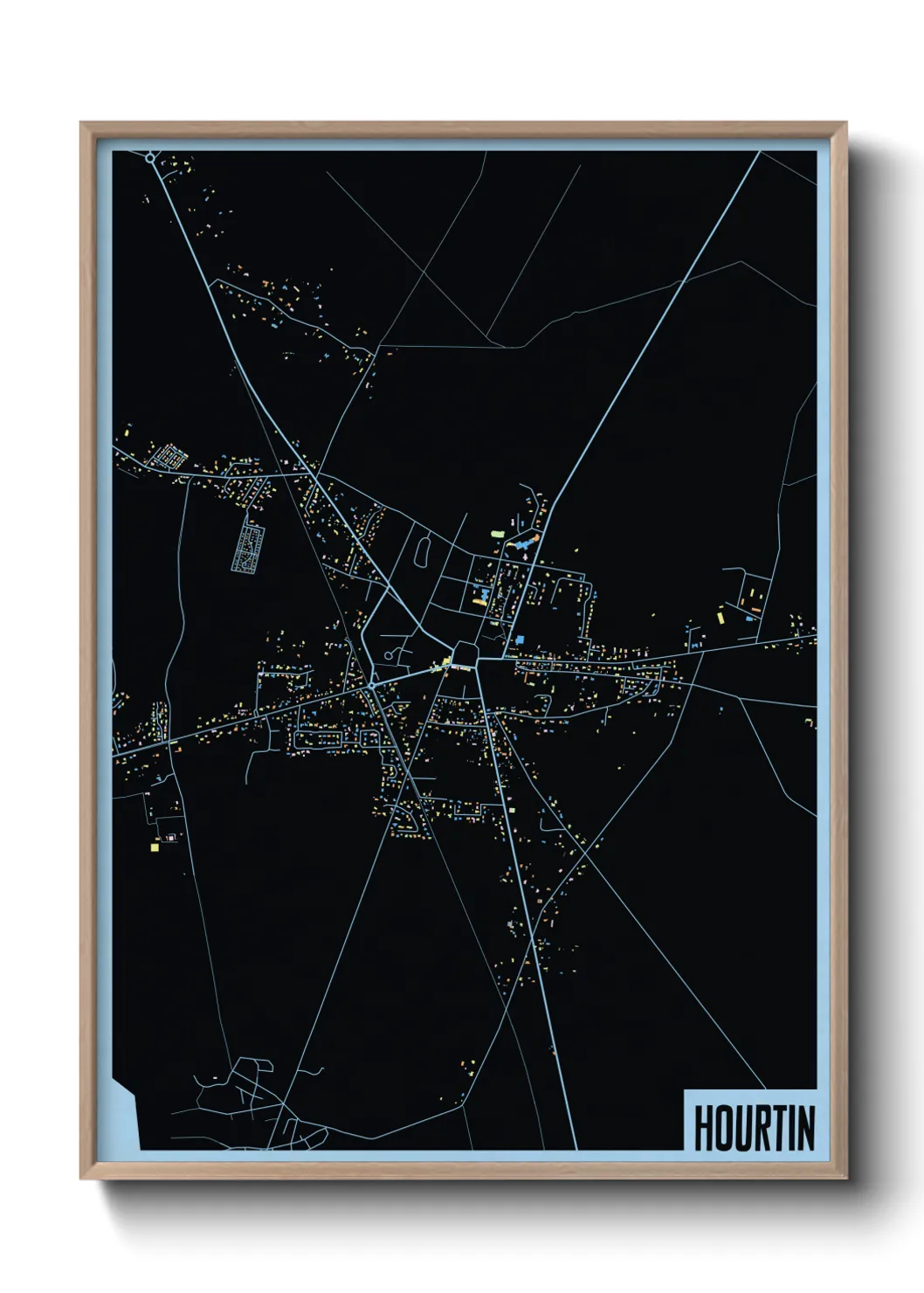 Une affiche de carte sur Hourtin