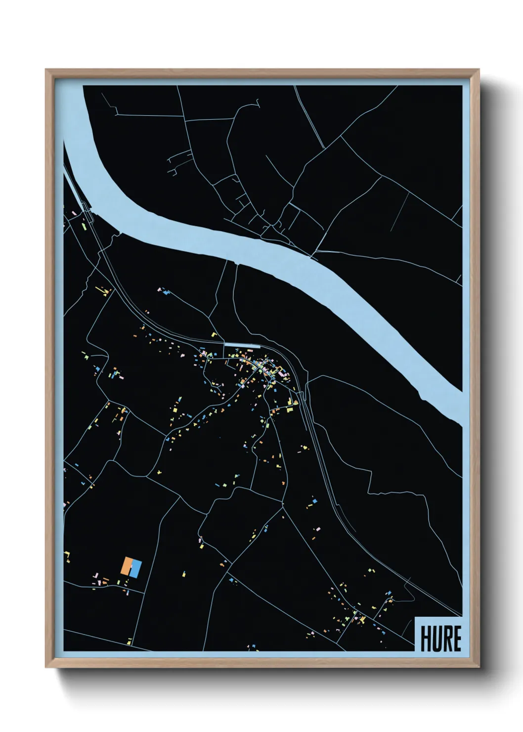 Une affiche de carte sur Hure