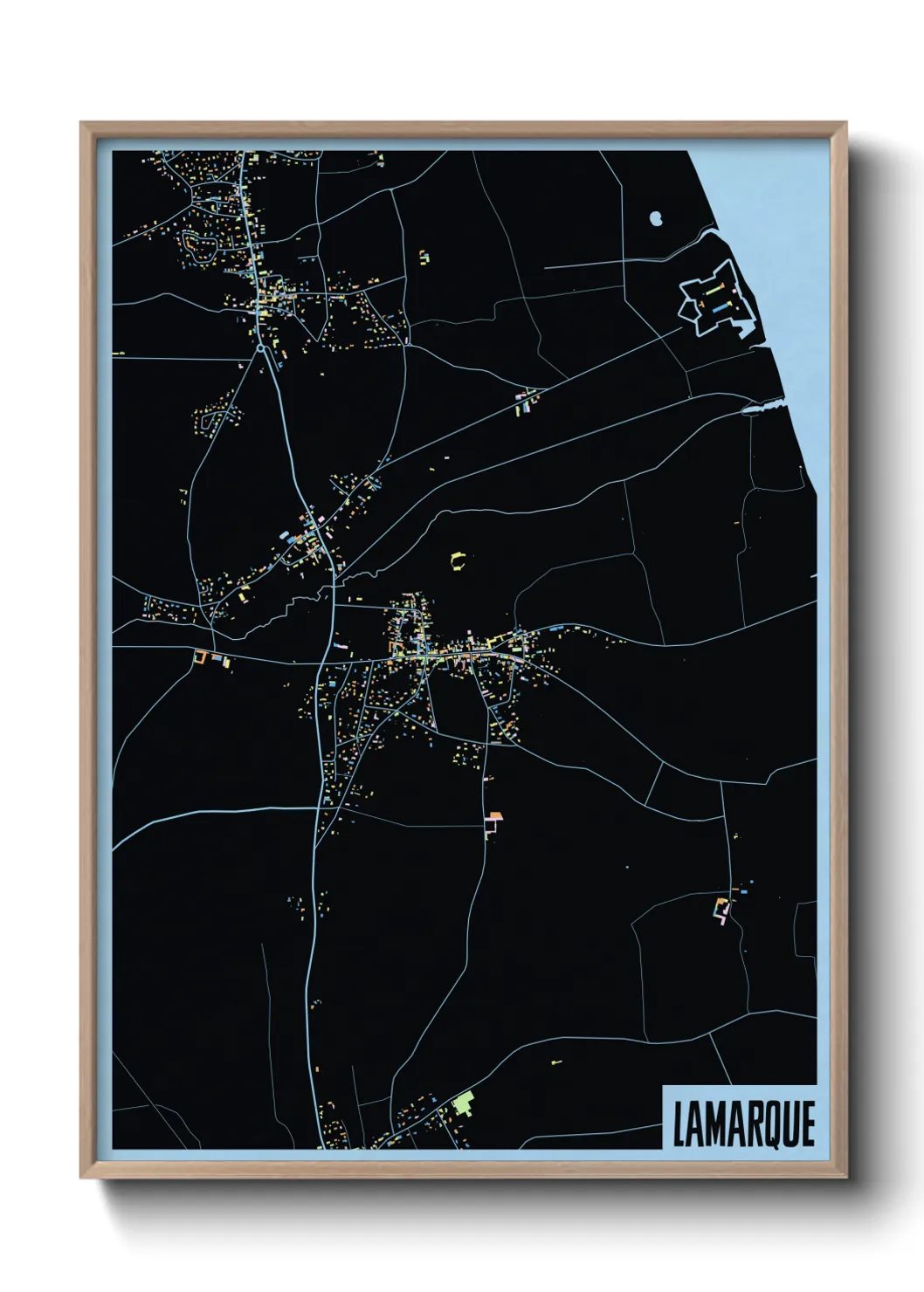 Une affiche de carte sur Lamarque