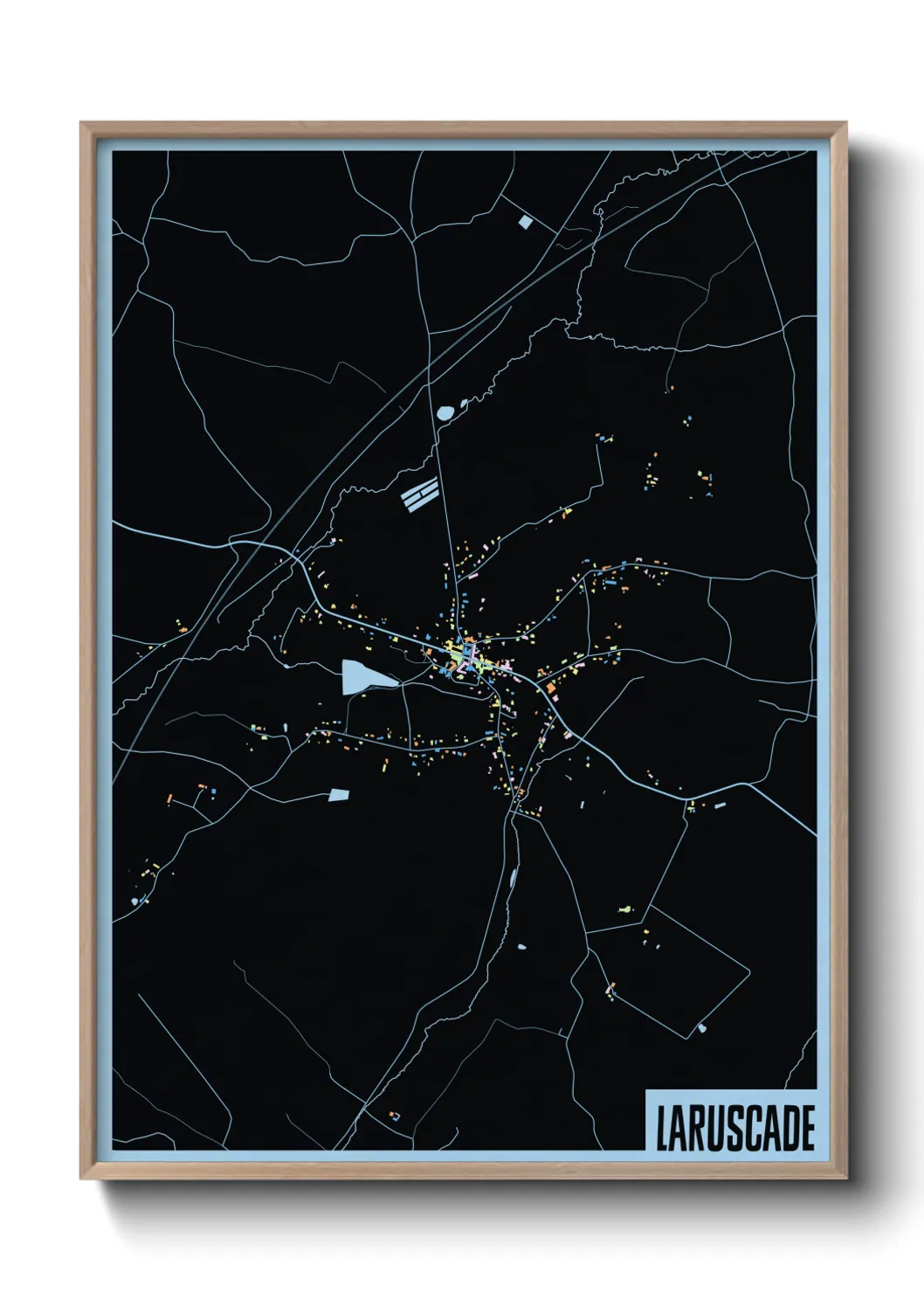 Une affiche de carte sur Laruscade