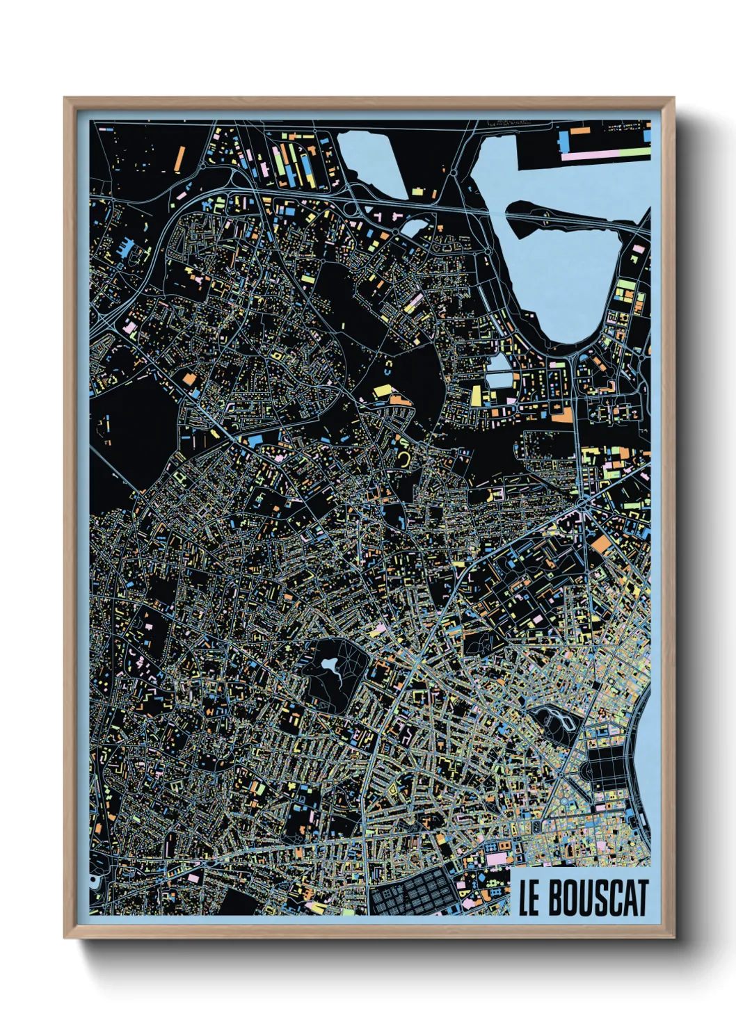 Une affiche de carte sur Le Bouscat