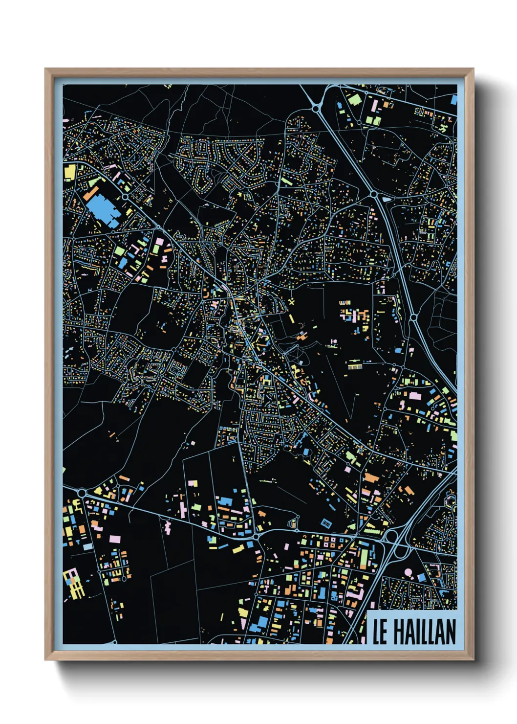 Une affiche de carte sur Le Haillan