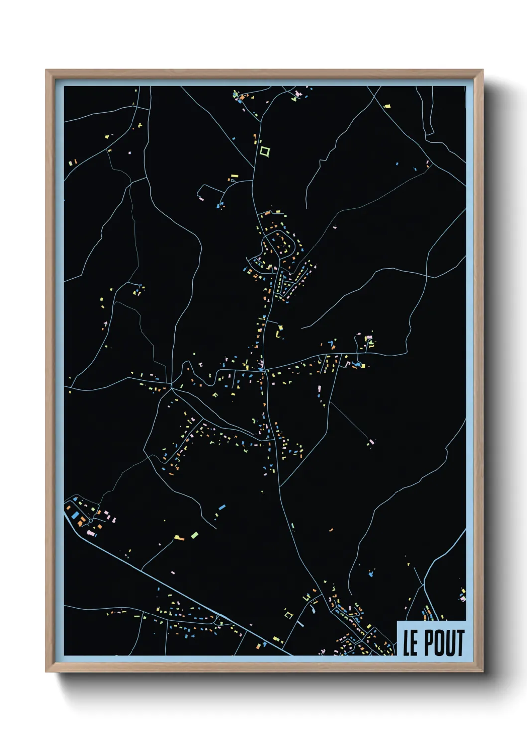 Une affiche de carte sur Le Pout