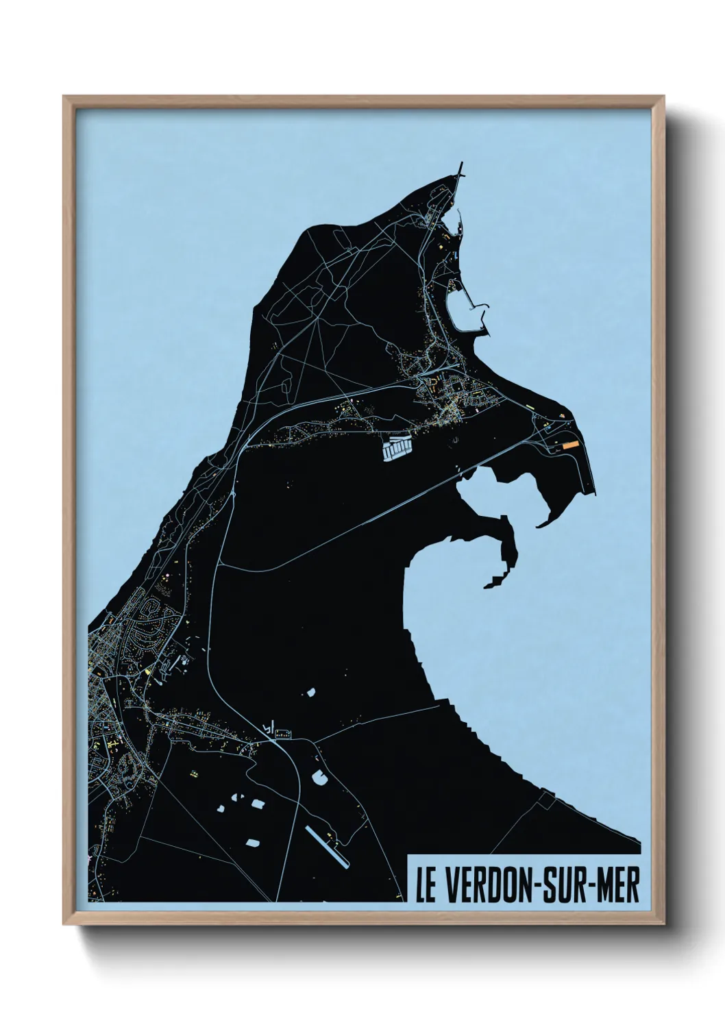 Une affiche de carte sur Le Verdon-sur-Mer