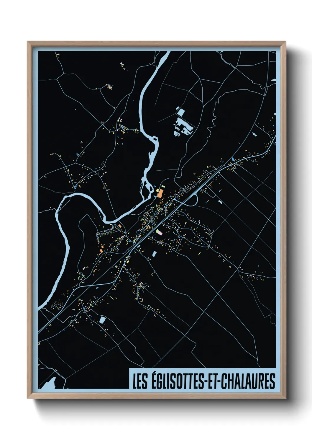 Un poster carteLes Églisottes-et-Chalaures