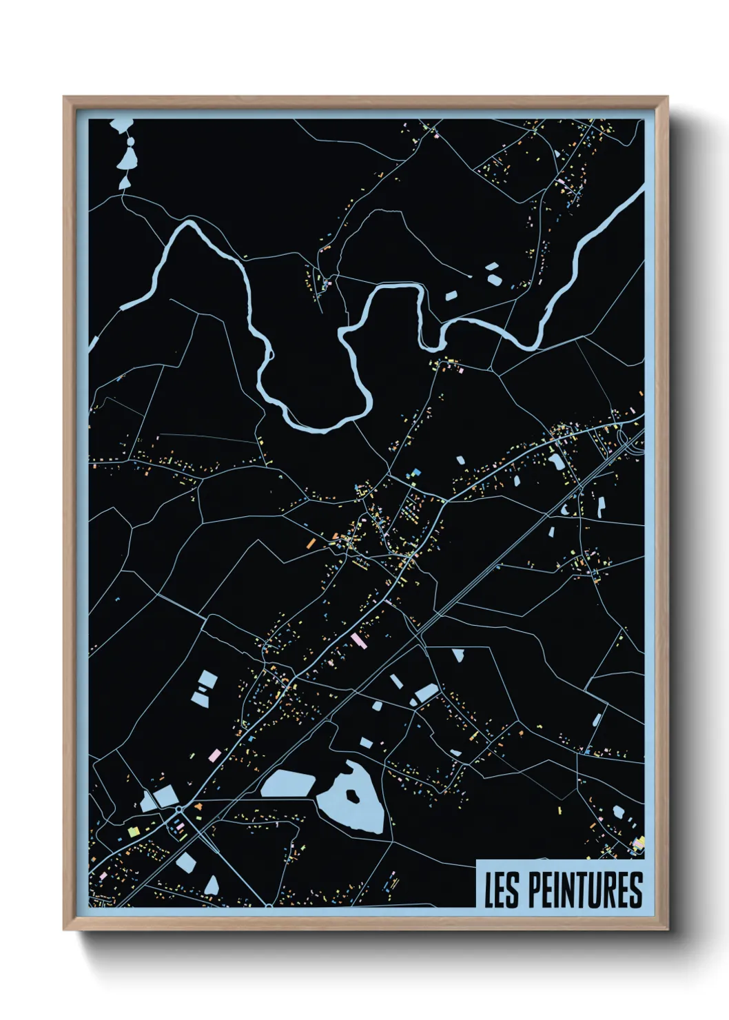 Une affiche de carte sur Les Peintures