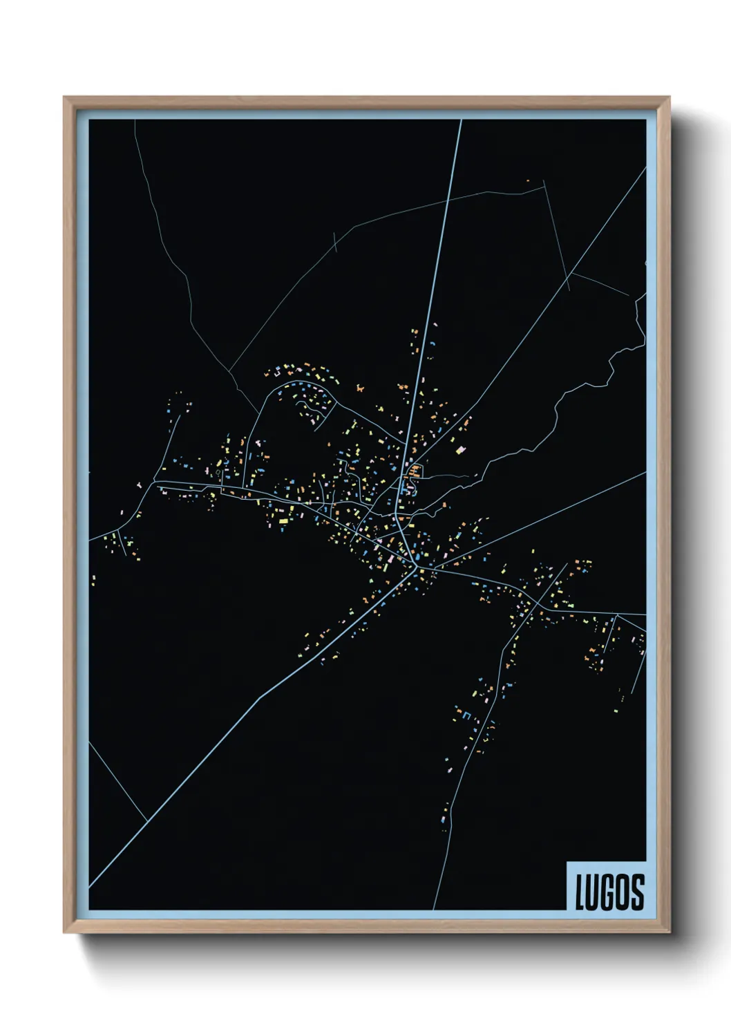 Une affiche de carte sur Lugos