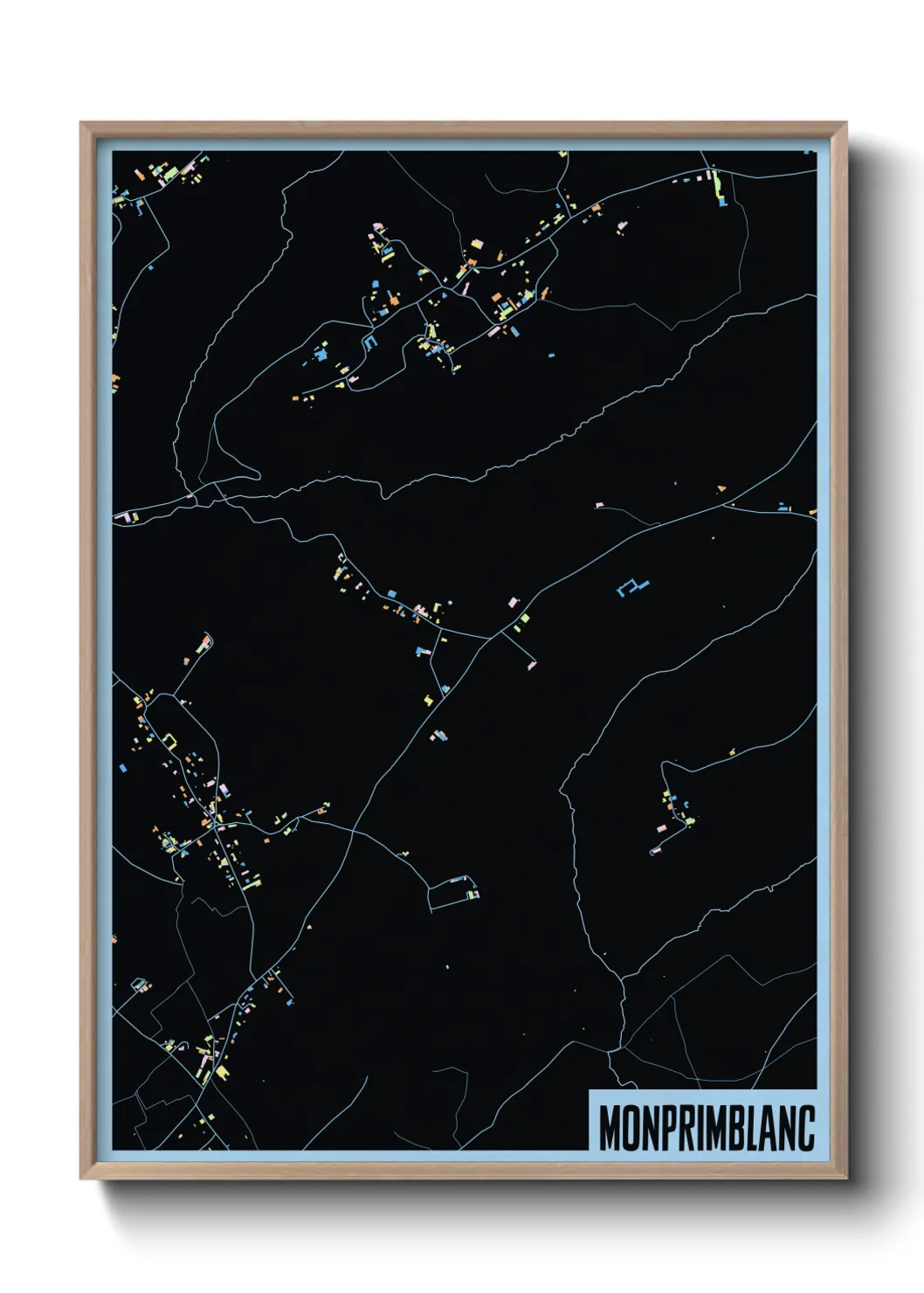 Une affiche de carte sur Monprimblanc