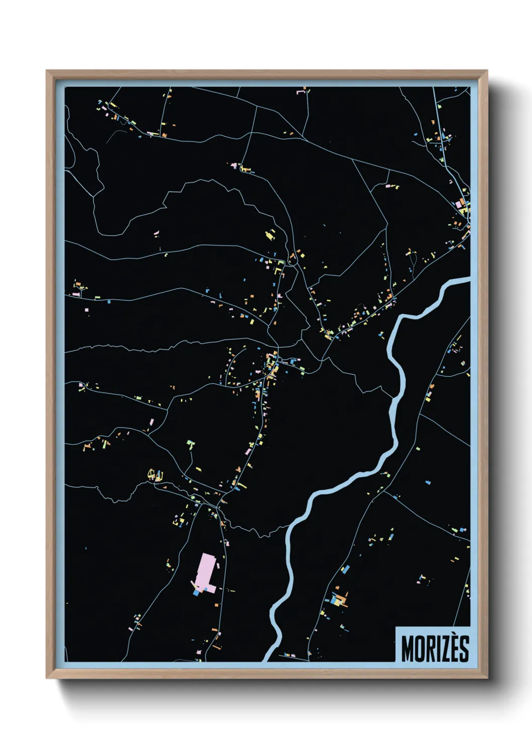 Une affiche de carte sur Morizès