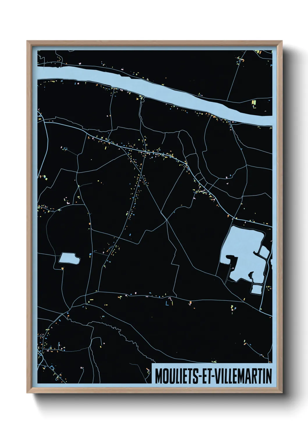 Un poster carteMouliets-et-Villemartin