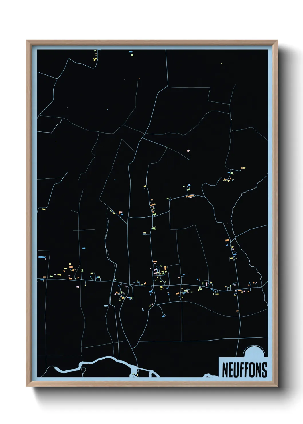 Une affiche de carte sur Neuffons