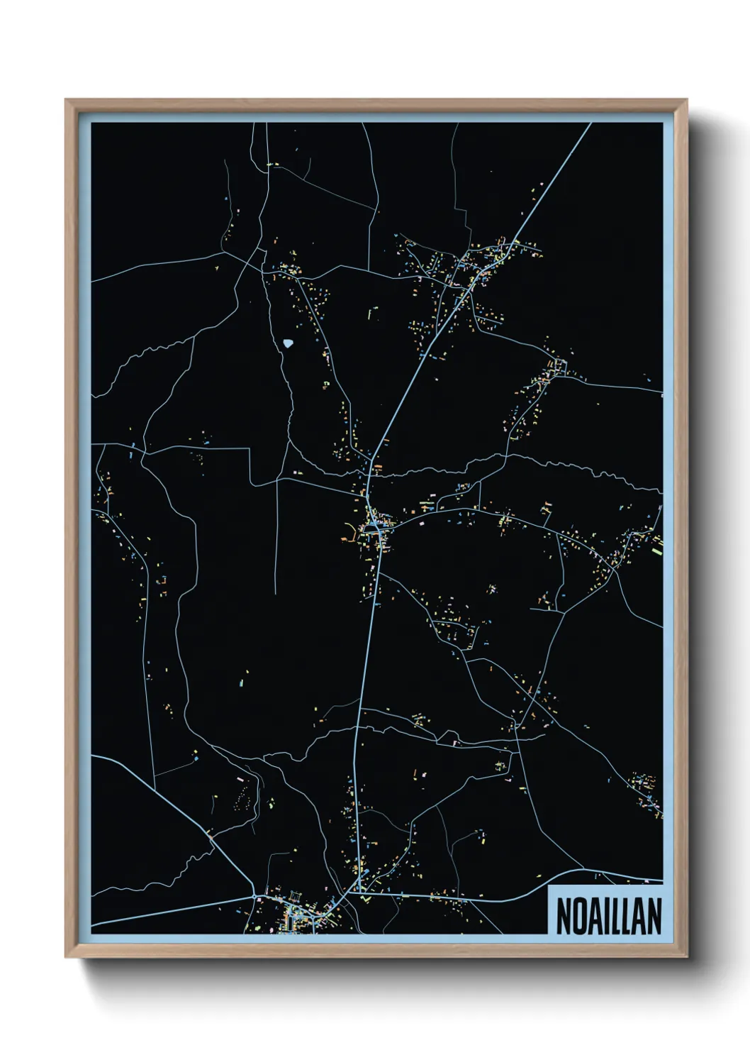 Une affiche de carte sur Noaillan