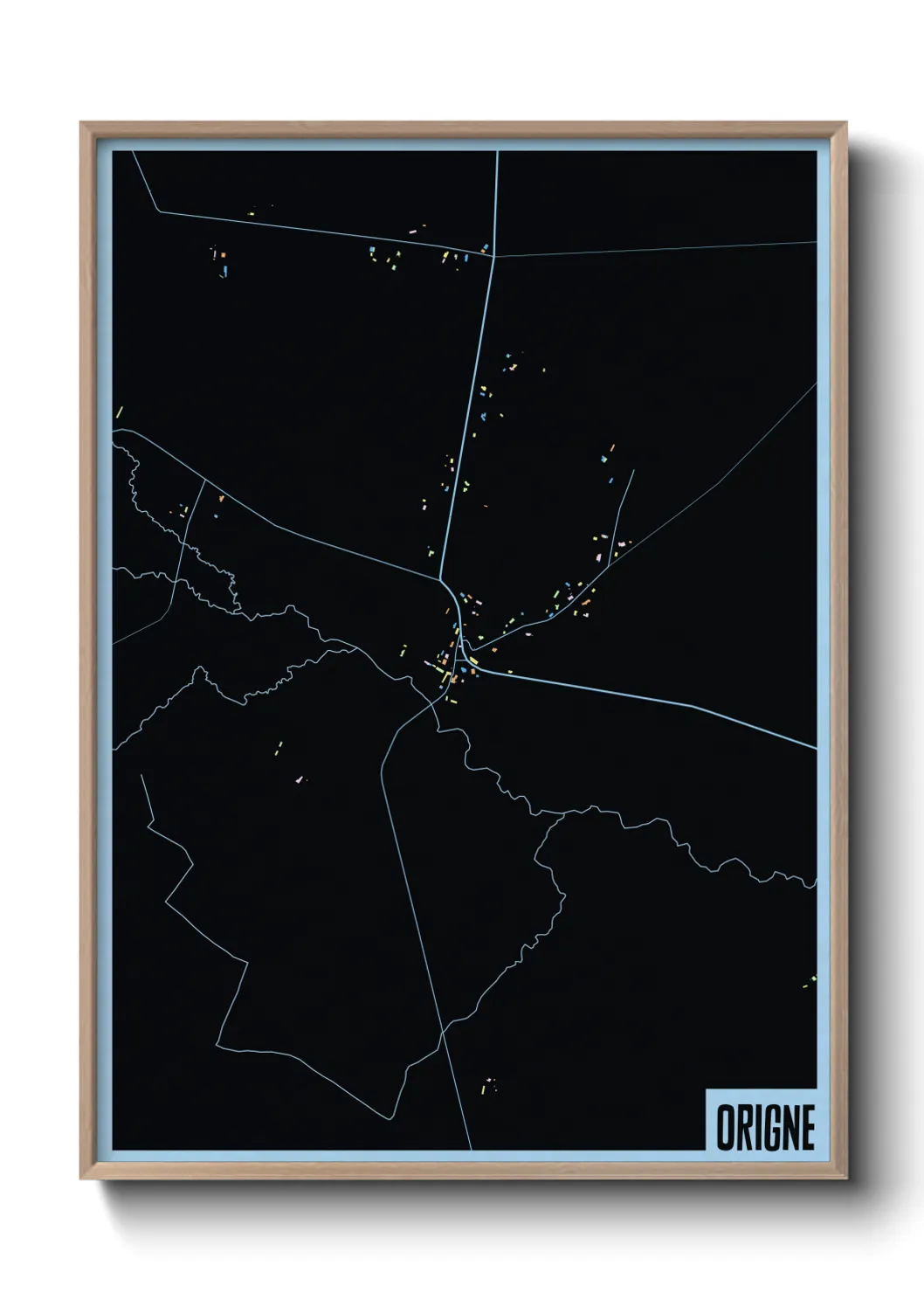 Une affiche de carte sur Origne