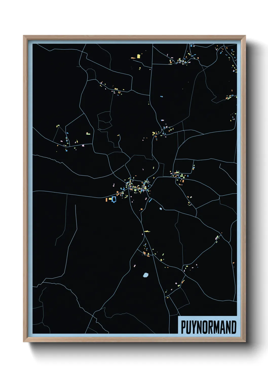 Une affiche de carte sur Puynormand