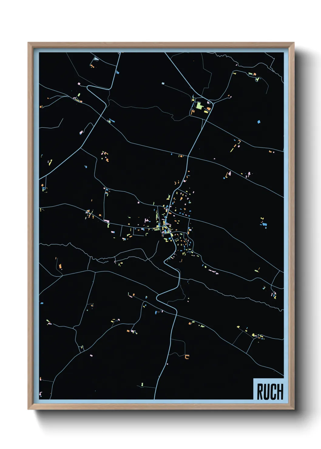 Une affiche de carte sur Ruch