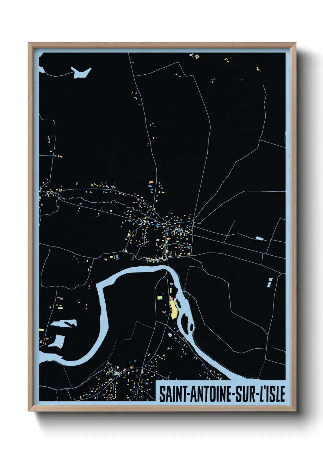 Un poster carteSaint-Antoine-sur-l'Isle