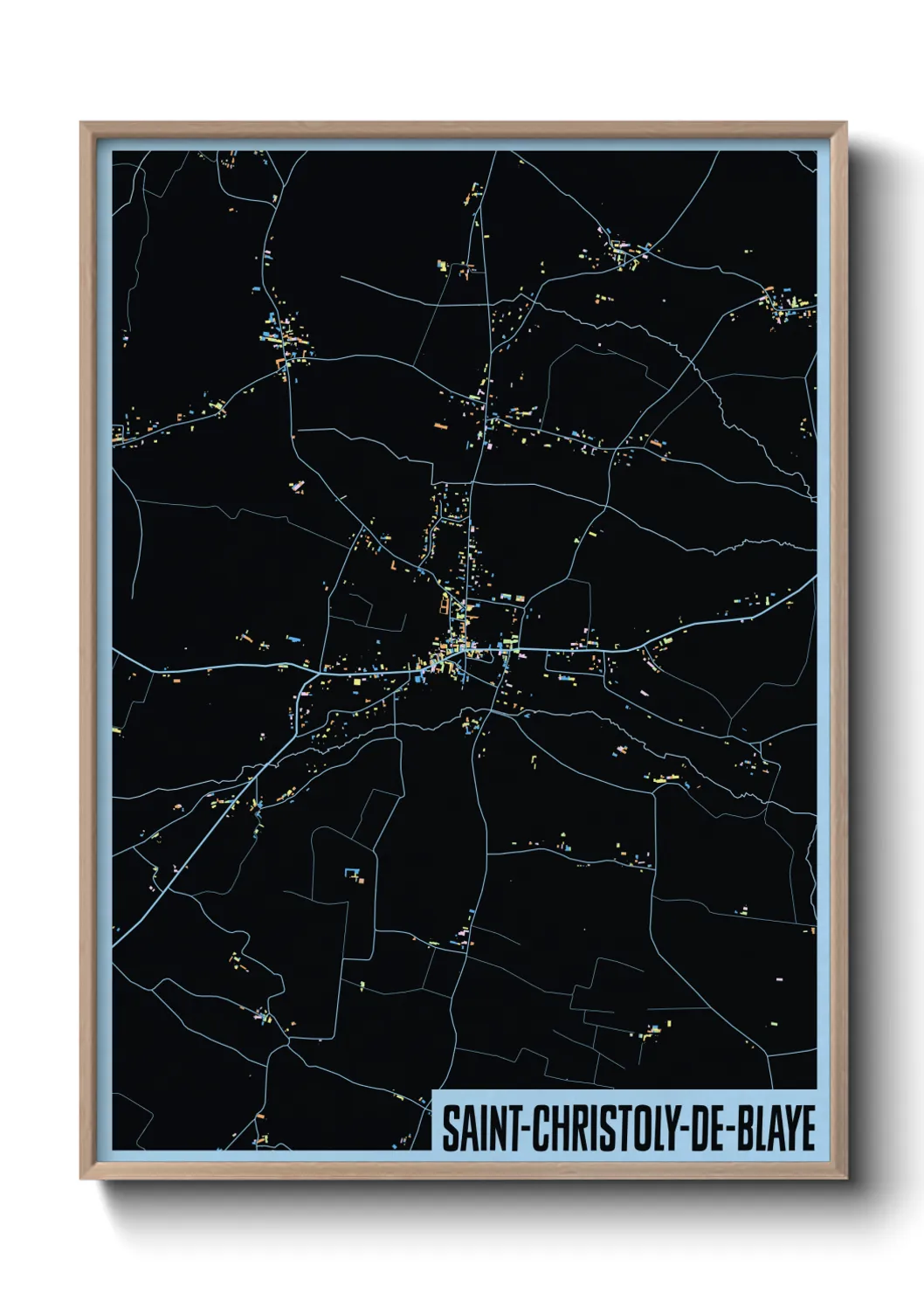 Une affiche de carte sur Saint-Christoly-de-Blaye