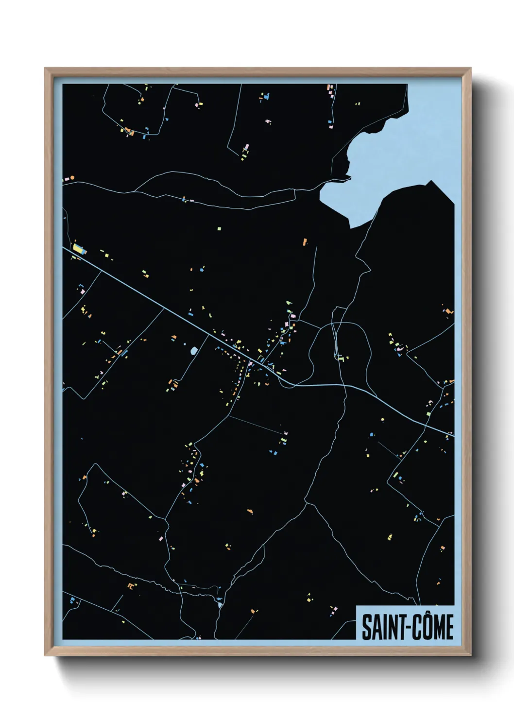 Une affiche de carte sur Saint-Côme