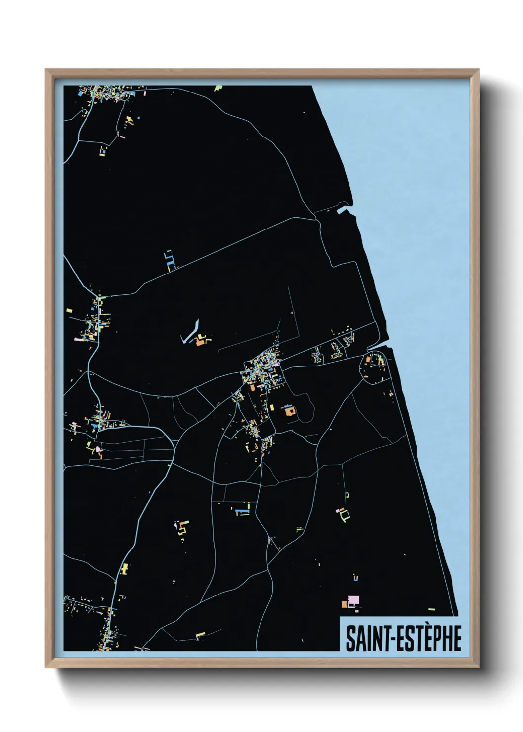 Une affiche de carte sur Saint-Estèphe