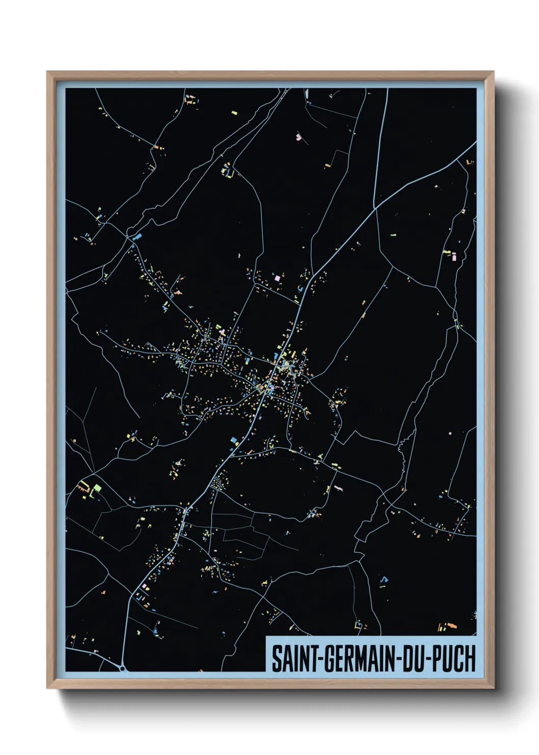 Un poster carteSaint-Germain-du-Puch