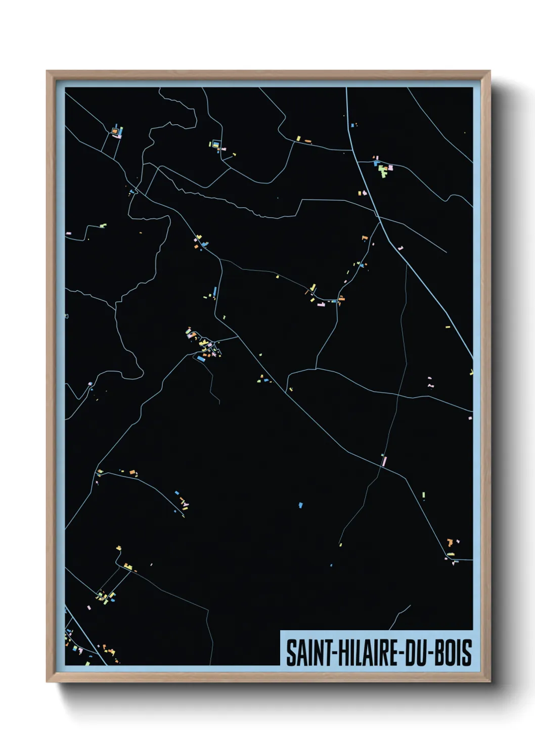 Un poster carteSaint-Hilaire-du-Bois