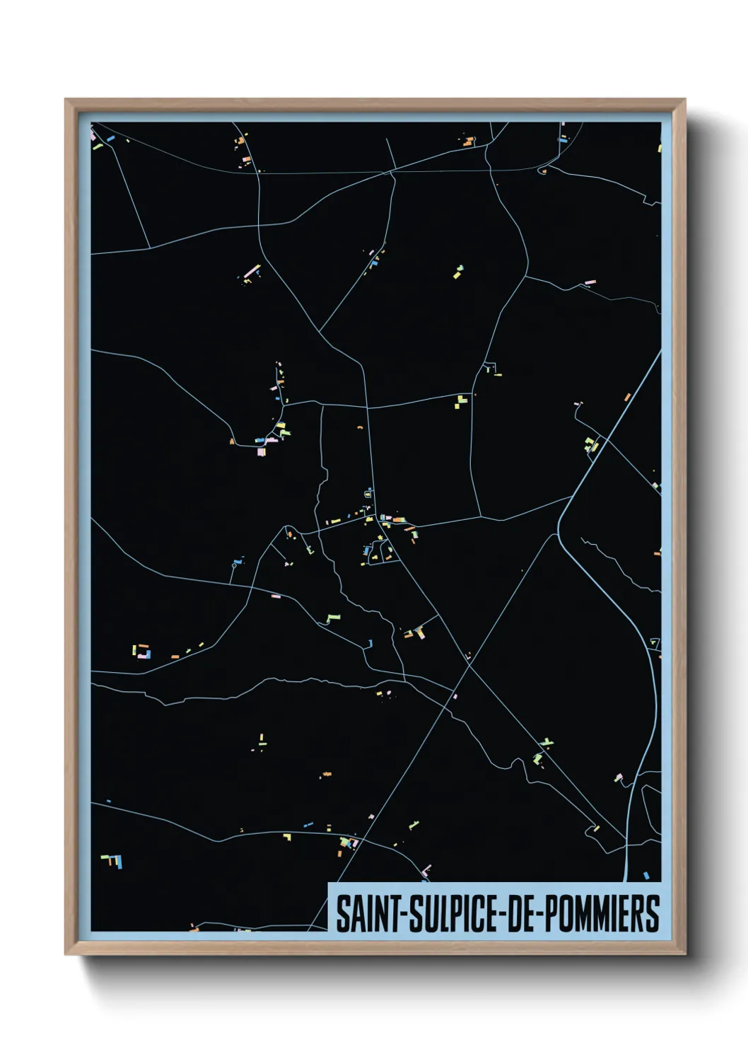 Un poster carteSaint-Sulpice-de-Pommiers