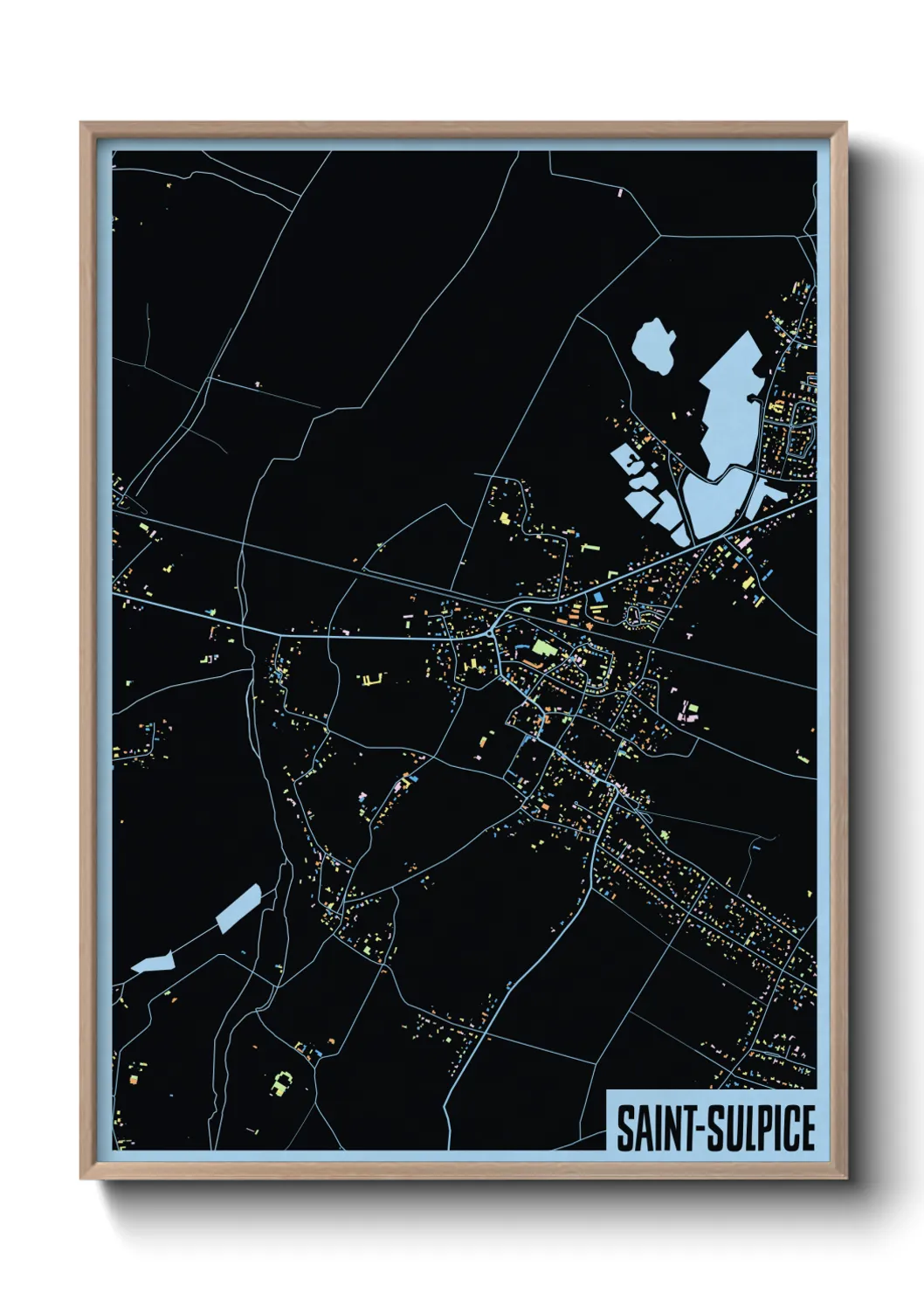 Une affiche de carte sur Saint-Sulpice