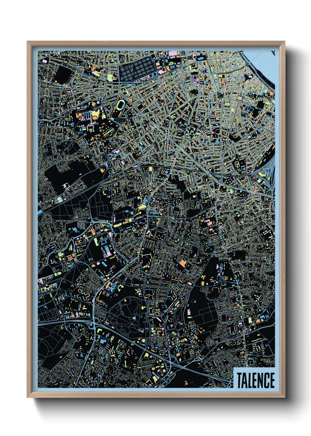 Une affiche de carte sur Talence