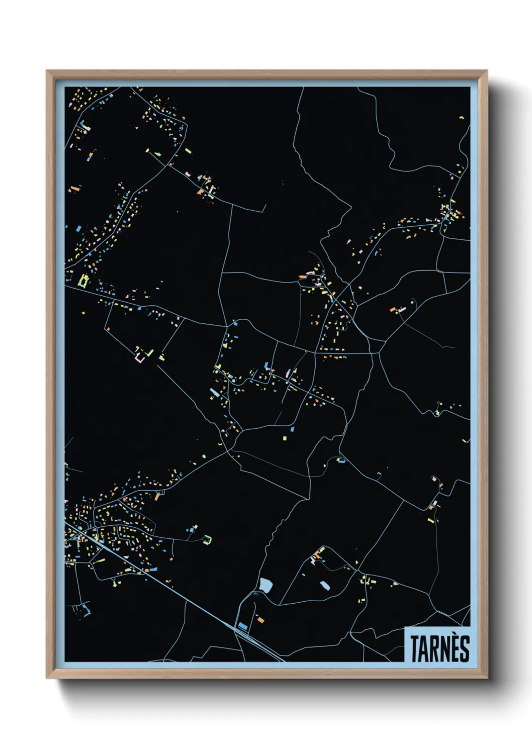 Une affiche de carte sur Tarnès