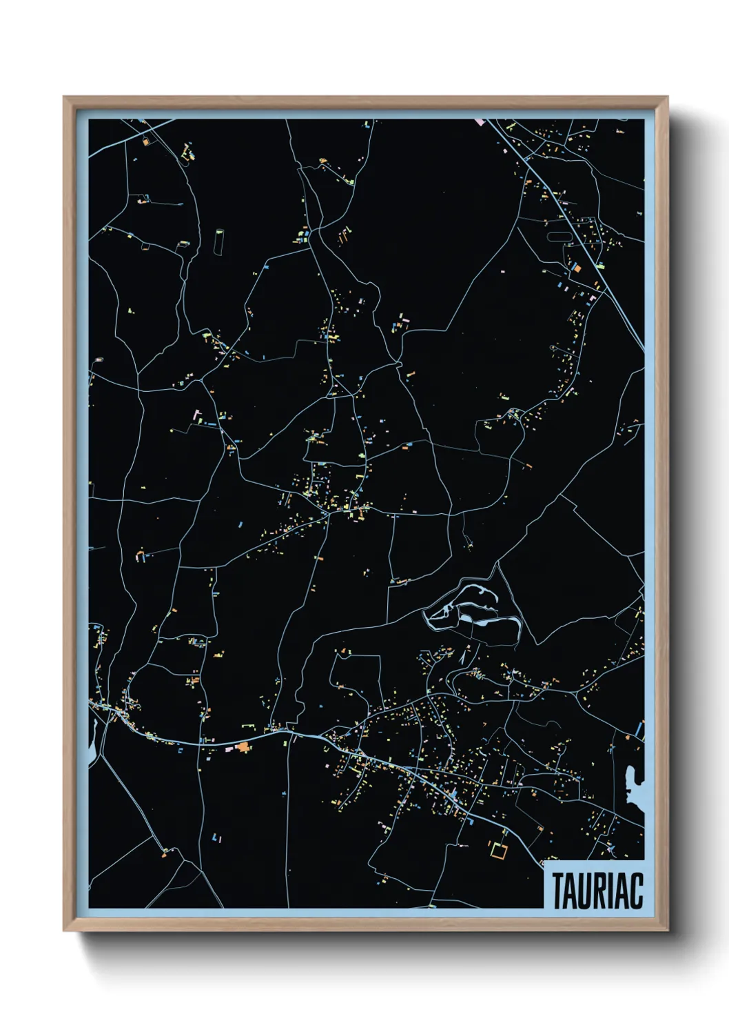 Une affiche de carte sur Tauriac